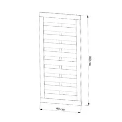 Klikstrom Tiama Pine Horizontal Slats Gate, (H)1.8m (W)0.9m -Gardens and Outdoor klikstrom tiama pine horizontal slats gate h 1 8m w 0 9m5059340668833 01t