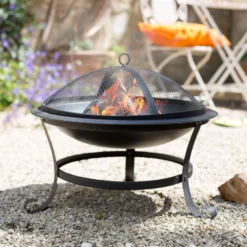 La Hacienda Albion Steel Firepit -Gardens and Outdoor la hacienda albion steel firepit5055025581657 03i bq