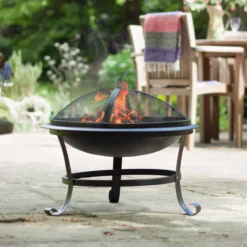 La Hacienda Albion Steel Firepit -Gardens and Outdoor la hacienda albion steel firepit5055025581657 06i bq