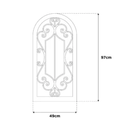 La Hacienda Aston & Wold Antique White Arch Framed Garden Mirror 970mm X 490mm -Gardens and Outdoor la hacienda aston wold antique white arch framed garden mirror 970mm x 490mm5055025558932 01t bq