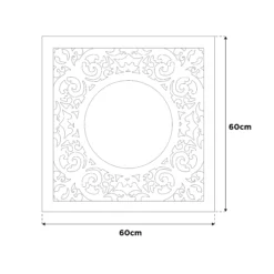 La Hacienda Aston & Wold Antique White Square Framed Garden Mirror 600mm X 600mm -Gardens and Outdoor la hacienda aston wold antique white square framed garden mirror 600mm x 600mm5055025558925 02t bq