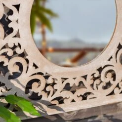 La Hacienda Aston & Wold Antique White Square Framed Garden Mirror 600mm X 600mm -Gardens and Outdoor la hacienda aston wold antique white square framed garden mirror 600mm x 600mm5055025558925 04i bq