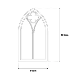 La Hacienda Aston & Wold Church Window Antique White Arch Framed Garden Mirror 1050mm X 560mm -Gardens and Outdoor la hacienda aston wold church window antique white arch framed garden mirror 1050mm x 560mm5055025558895 01t bq