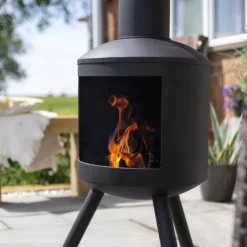 La Hacienda Barola Steel Chiminea 8 La Hacienda Barola Steel Chiminea -Gardens and Outdoor la hacienda barola steel chiminea5055025585693 02i BQ