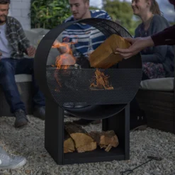 La Hacienda Camacha Steel Fireplace -Gardens and Outdoor la hacienda camacha steel fireplace5055025585273 04i BQ