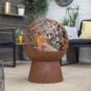 La Hacienda Globe Steel Firepit -Gardens and Outdoor la hacienda globe steel firepit5055025586089 01i bq