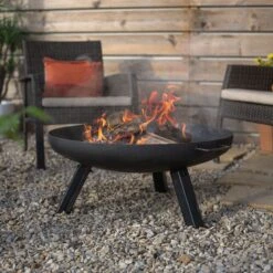 La Hacienda Industrial Steel Firepit -Gardens and Outdoor la hacienda industrial steel firepit5055025586065 01i bq