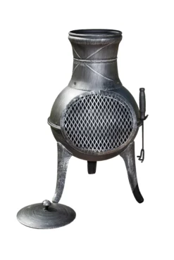 La Hacienda Panama Cast Iron & Steel Chiminea -Gardens and Outdoor la hacienda panama cast iron steel chiminea5055025591182 02c BQ