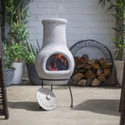 La Hacienda Wela Clay Chiminea -Gardens and Outdoor la hacienda wela clay chiminea5055025672096 01i bq