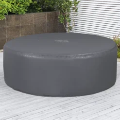 Lay-Z-Spa Grey Circular Hot Tub Cover (D) 1960mm X (H )710mm -Gardens and Outdoor lay z spa grey circular hot tub cover d 1960mm x h 710mm6941607321270 01i