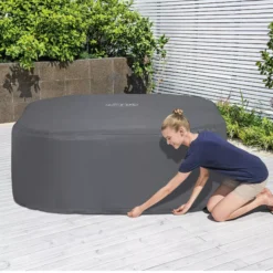 Lay-Z-Spa Grey Square Hot Tub Cover 13 Lay-Z-Spa Grey Square Hot Tub Cover -Gardens and Outdoor lay z spa grey square hot tub cover6941607321287 03i