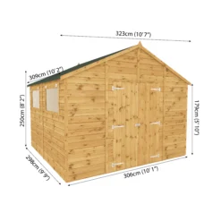 Mercia 10x10 Apex Shiplap Workshop With Double Door 22 Mercia 10x10 Apex Shiplap Workshop With Double Door -Gardens and Outdoor mercia 10x10 apex shiplap workshop with double door5029442006246 01t bq
