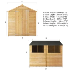 Mercia 10x6 Ft Apex Overlap Wooden 2 Door 4 Windows Shed With Floor 18 Mercia 10x6 Ft Apex Overlap Wooden 2 Door 4 Windows Shed With Floor -Gardens and Outdoor mercia 10x6 ft apex overlap wooden 2 door 4 windows shed with floor5029442074412 01t