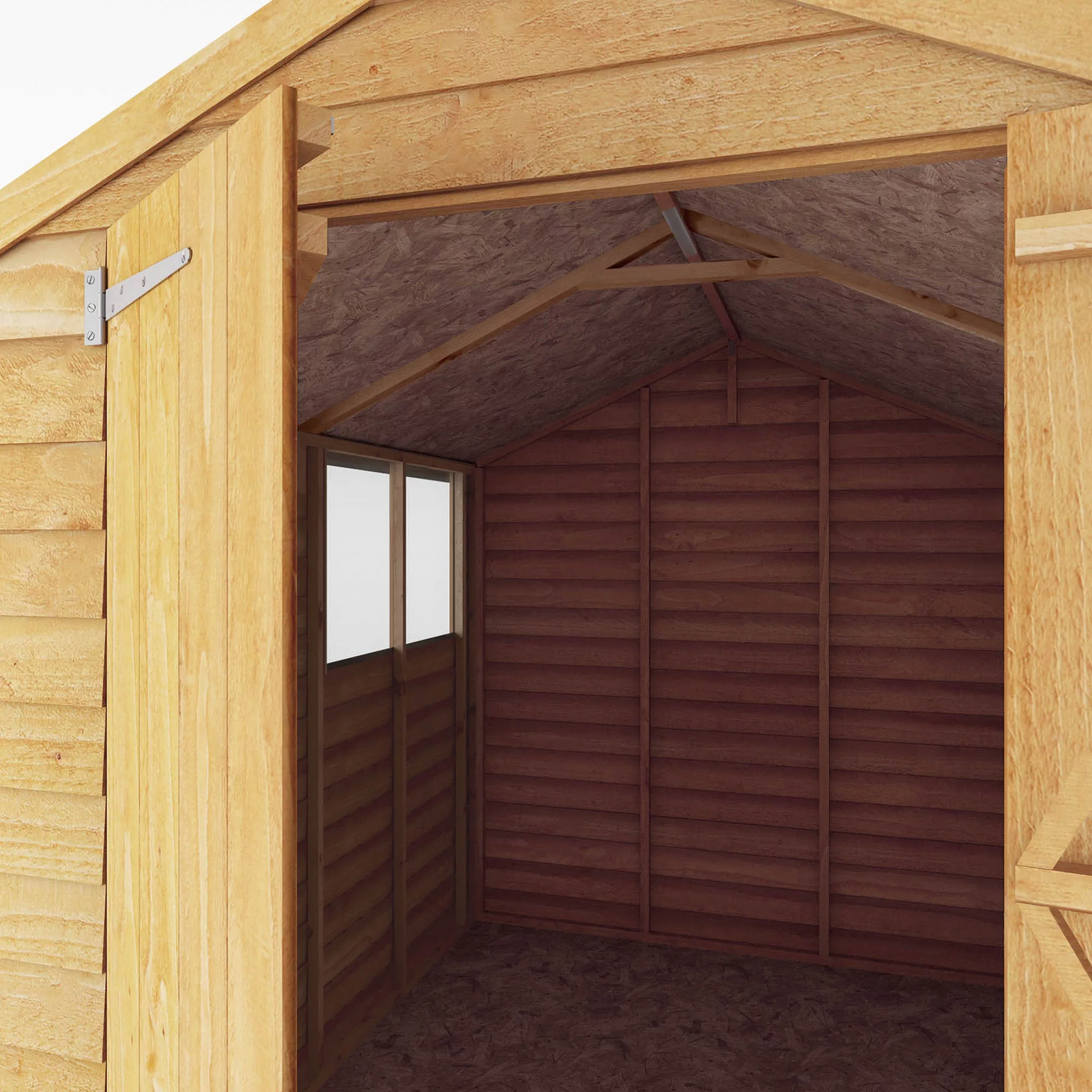 Mercia 10x6 Ft Apex Overlap Wooden 2 Door 4 Windows Shed With Floor 8 Mercia 10x6 Ft Apex Overlap Wooden 2 Door 4 Windows Shed With Floor - Image 6