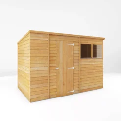 Mercia 10x6 Ft Pent Overlap Wooden 2 Windows Shed With Floor -Gardens and Outdoor mercia 10x6 ft pent overlap wooden 2 windows shed with floor5029442075167 01c