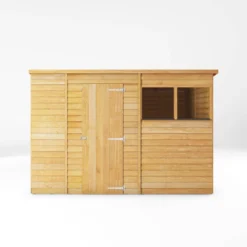 Mercia 10x6 Ft Pent Overlap Wooden 2 Windows Shed With Floor -Gardens and Outdoor mercia 10x6 ft pent overlap wooden 2 windows shed with floor5029442075167 02c