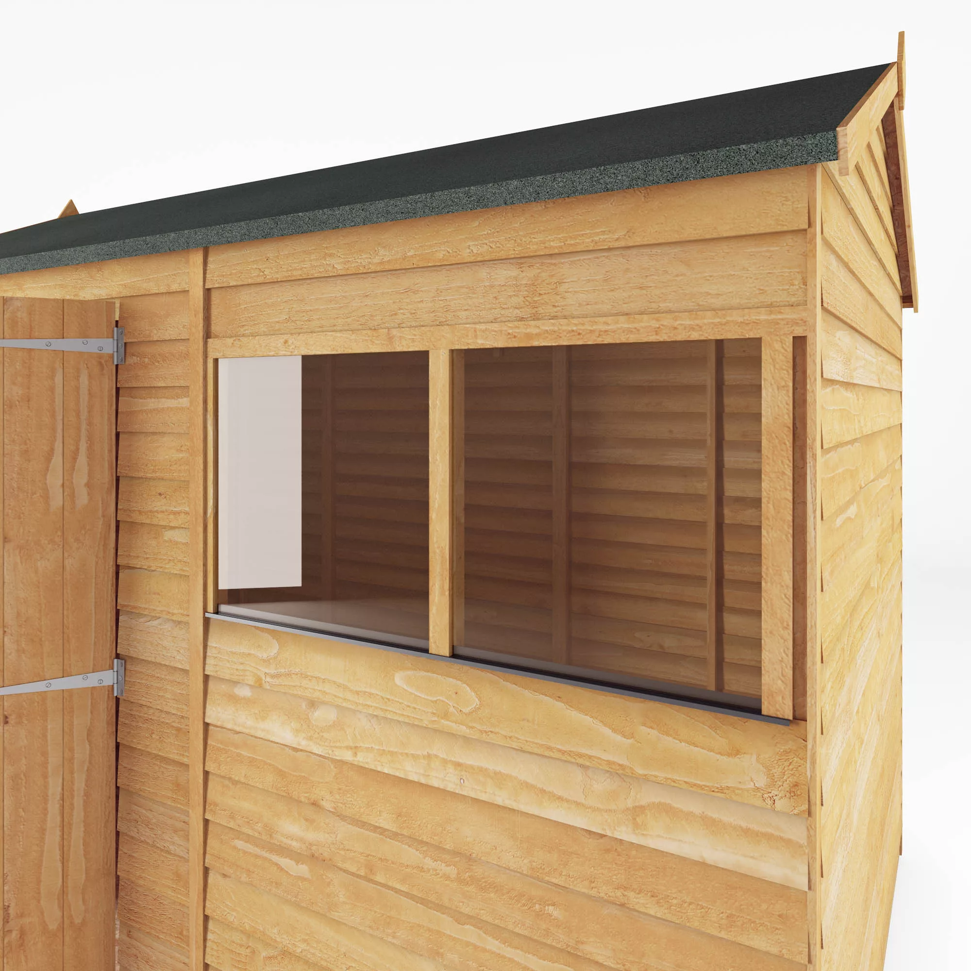 Mercia 10x6 Ft Reverse Apex Overlap Wooden 2 Windows Shed With Floor 7 Mercia 10x6 Ft Reverse Apex Overlap Wooden 2 Windows Shed With Floor - Image 5