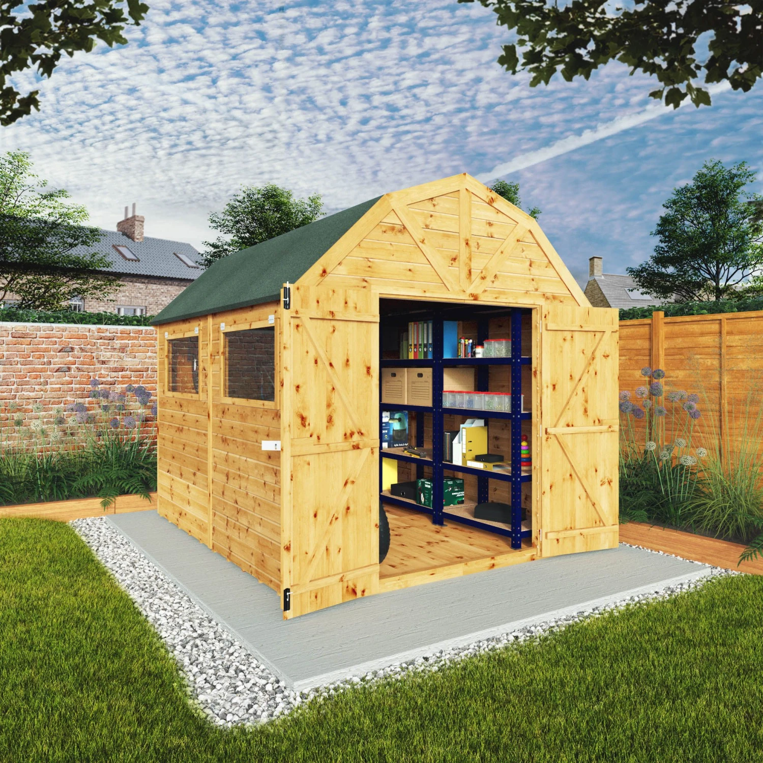 Mercia 10x8 Ft Barn Shiplap Wooden 2 Door Shed With Floor 3 Mercia 10x8 Ft Barn Shiplap Wooden 2 Door Shed With Floor