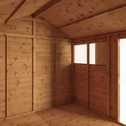 Mercia 10x8 Ft Reverse Apex Tongue & Groove Wooden 4 Windows Shed With Floor -Gardens and Outdoor mercia 10x8 ft reverse apex tongue groove wooden 4 windows shed with floor5029442006604 37c bq