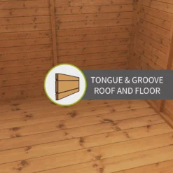 Mercia 10x8 Ft Reverse Apex Tongue & Groove Wooden 4 Windows Shed With Floor -Gardens and Outdoor mercia 10x8 ft reverse apex tongue groove wooden 4 windows shed with floor5029442006604 40c bq
