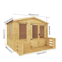 Mercia 11x11 Apex Tongue & Groove Cabin With Double Door -Gardens and Outdoor mercia 11x11 apex tongue groove cabin with double door5029442078571 01t bq