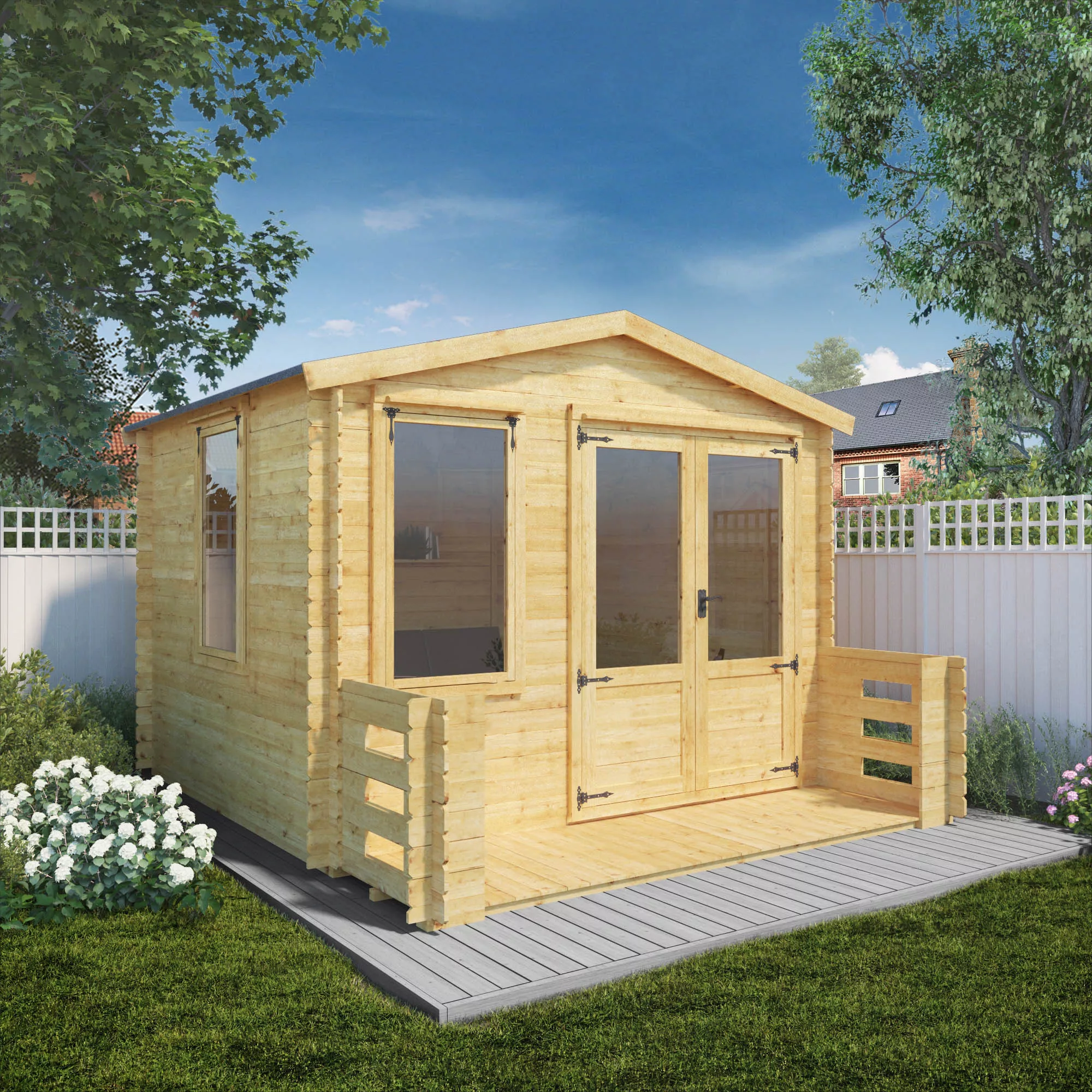 Mercia 11x12 Apex Tongue & Groove Cabin With Double Door 4 Mercia 11x12 Apex Tongue & Groove Cabin With Double Door - Image 2