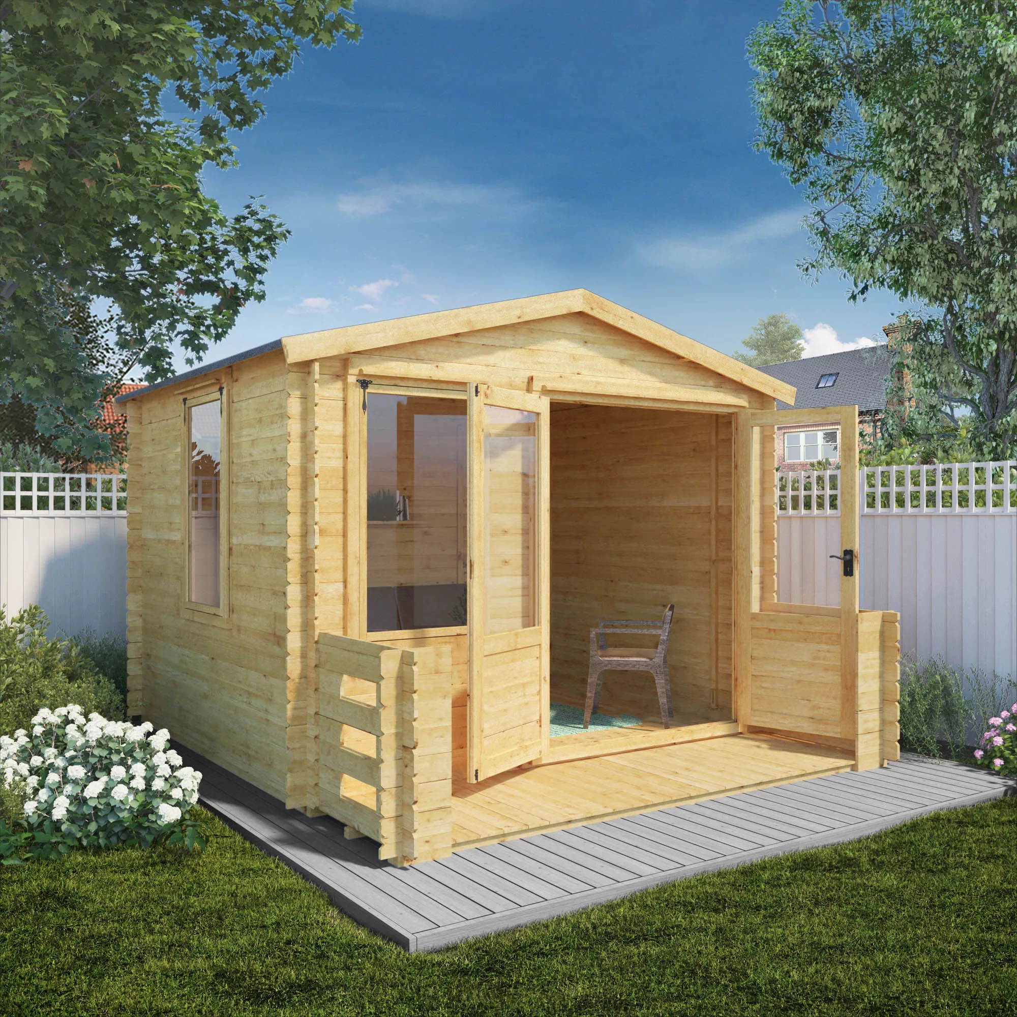 Mercia 11x12 Apex Tongue & Groove Cabin With Double Door 5 Mercia 11x12 Apex Tongue & Groove Cabin With Double Door - Image 3
