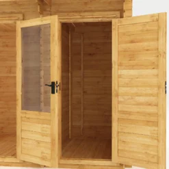 Mercia 11x8 Pent Tongue & Groove Cabin With Double Door -Gardens and Outdoor mercia 11x8 pent tongue groove cabin with double door5029442002460 37c bq