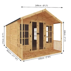 Mercia 12x8 Apex Shiplap Summer House With Double Door -Gardens and Outdoor mercia 12x8 apex shiplap summer house with double door5029442075983 01t BQ