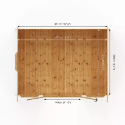 Mercia 13x10 Pent Tongue & Groove Cabin With Double Door -Gardens and Outdoor mercia 13x10 pent tongue groove cabin with double door5029442002453 02t bq