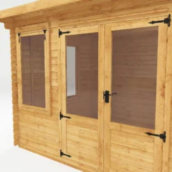 Mercia 13x10 Pent Tongue & Groove Cabin With Double Door -Gardens and Outdoor mercia 13x10 pent tongue groove cabin with double door5029442002453 37c bq
