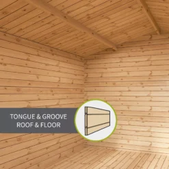 Mercia 13x10 Pent Tongue & Groove Cabin With Double Door -Gardens and Outdoor mercia 13x10 pent tongue groove cabin with double door5029442002453 42c bq