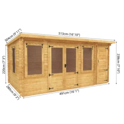 Mercia 17x10 Pent Tongue & Groove Cabin With Double Door 19 Mercia 17x10 Pent Tongue & Groove Cabin With Double Door -Gardens and Outdoor mercia 17x10 pent tongue groove cabin with double door5029442002484 01t bq