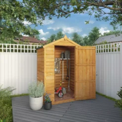 Mercia 4x3 Ft Apex Overlap Wooden Shed With Floor