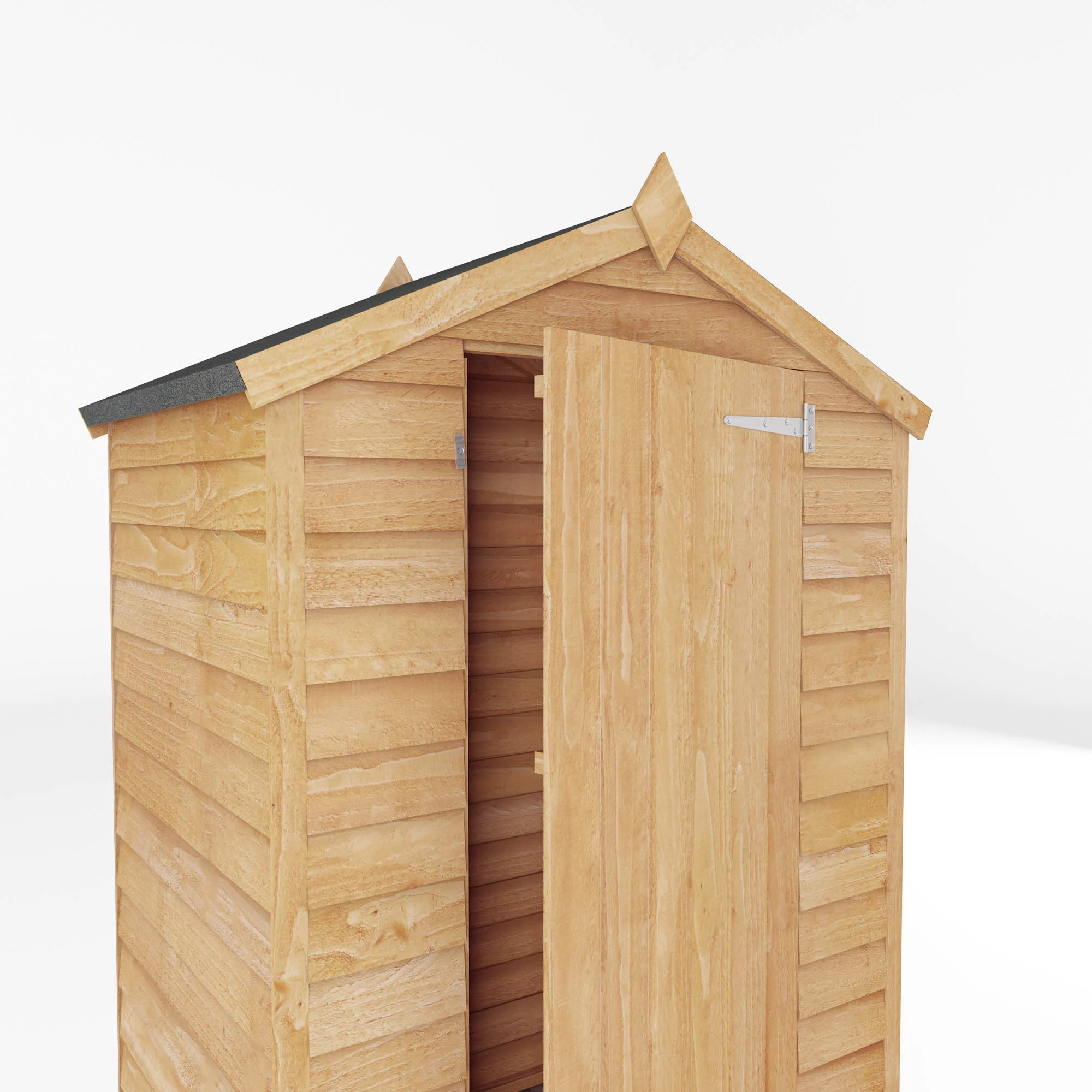 Mercia 4x3 Ft Apex Overlap Wooden Shed With Floor 6 Mercia 4x3 Ft Apex Overlap Wooden Shed With Floor - Image 4