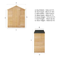 Mercia 5x3 Ft Apex Overlap Wooden Shed With Floor 18 Mercia 5x3 Ft Apex Overlap Wooden Shed With Floor -Gardens and Outdoor mercia 5x3 ft apex overlap wooden shed with floor5029442090269 01t
