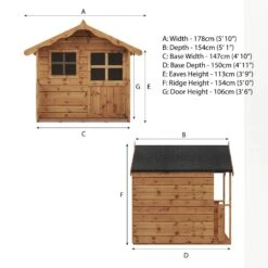 Mercia 5x5 Poppy Timber Playhouse Assembly Service Included -Gardens and Outdoor mercia 5x5 poppy timber playhouse assembly service included5029442002248 02t