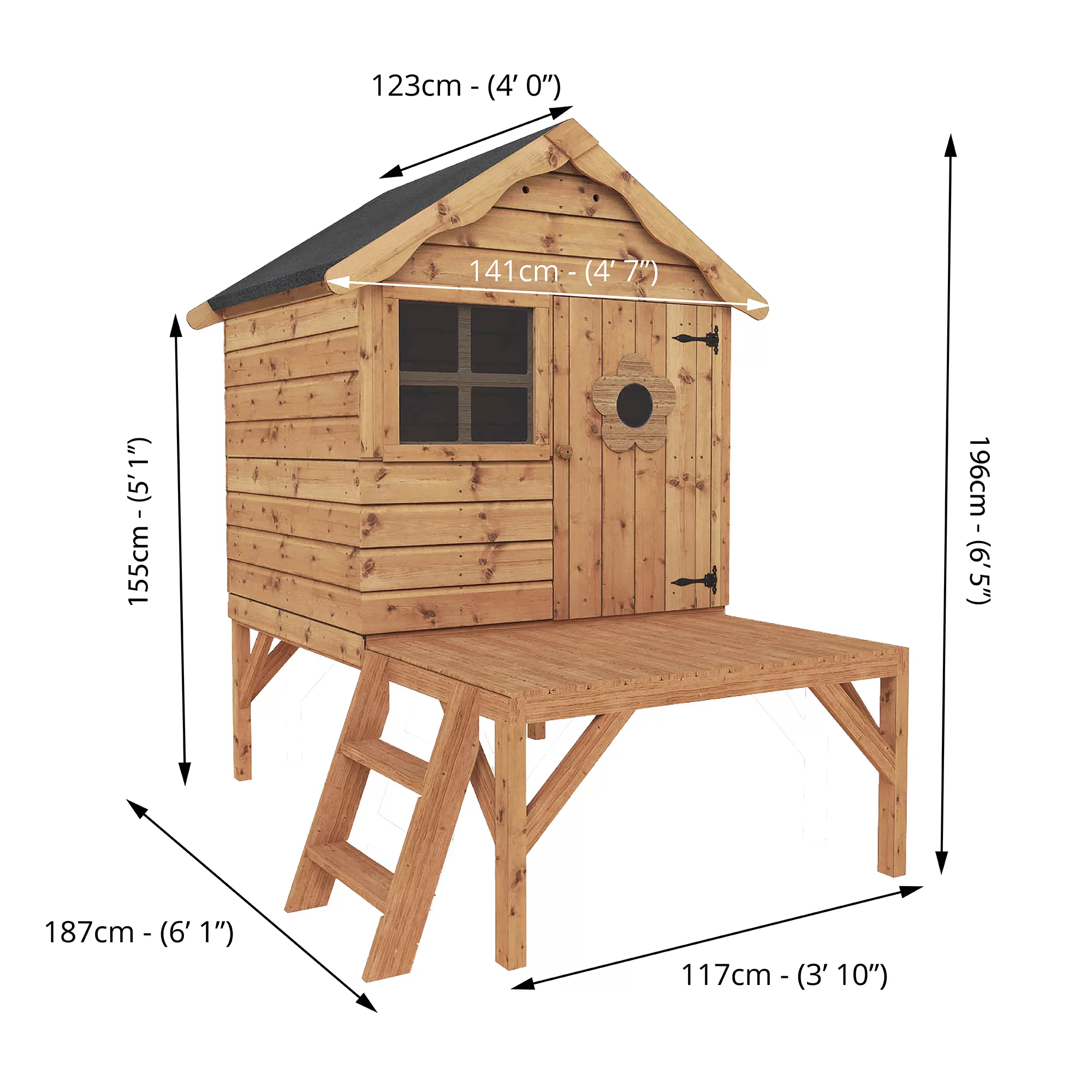 Mercia 5x6 Snug Apex Shiplap Tower Playhouse 5 Mercia 5x6 Snug Apex Shiplap Tower Playhouse - Image 3