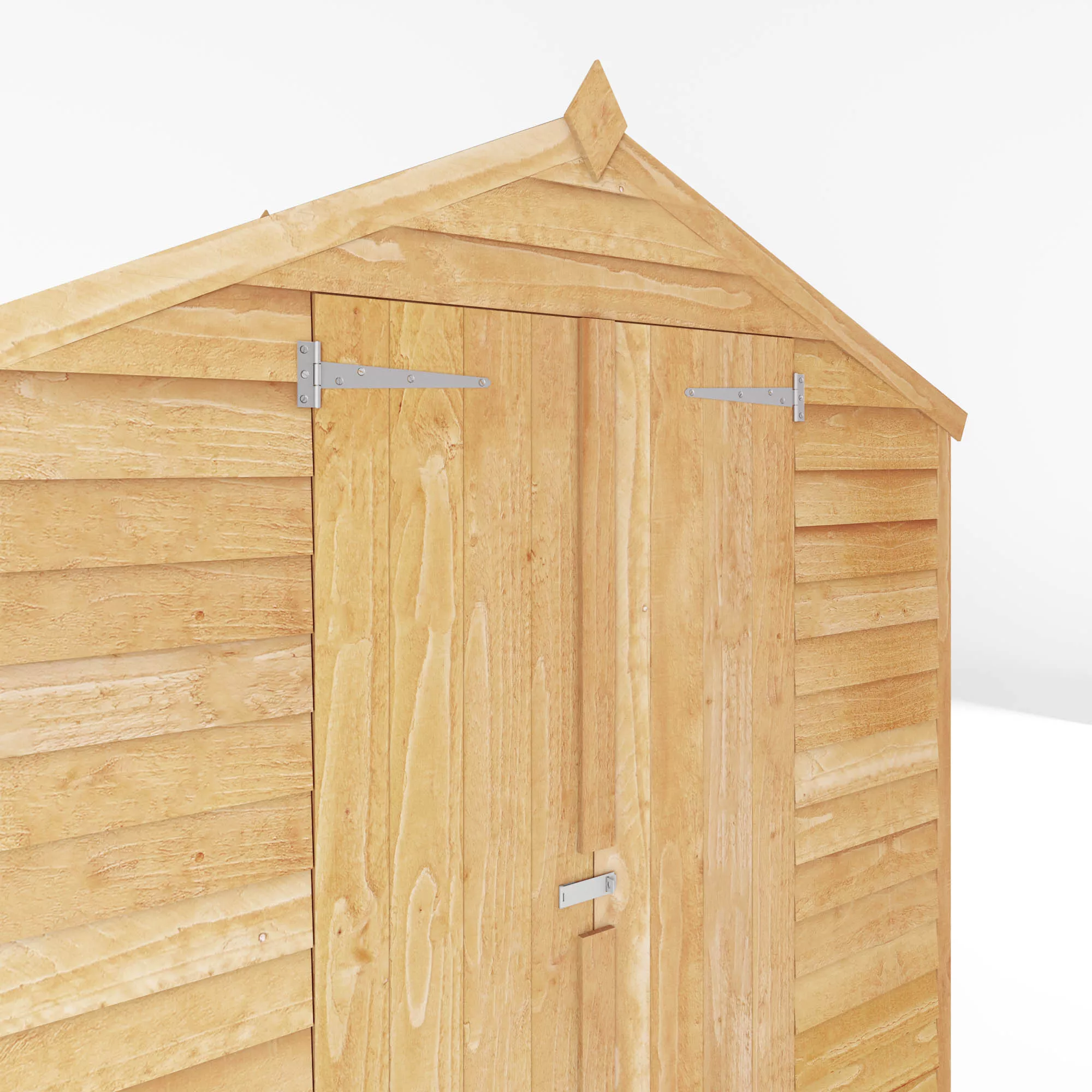 Mercia 6x4 Ft Apex Overlap Wooden 2 Door Shed With Floor 6 Mercia 6x4 Ft Apex Overlap Wooden 2 Door Shed With Floor - Image 4