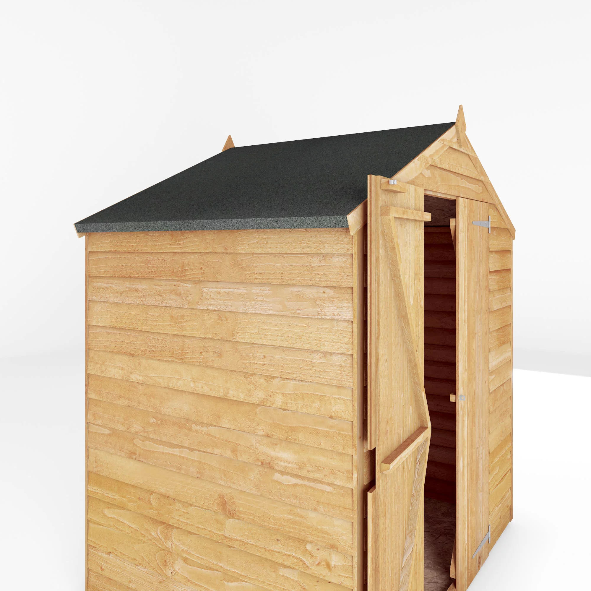 Mercia 6x4 Ft Apex Overlap Wooden 2 Door Shed With Floor 7 Mercia 6x4 Ft Apex Overlap Wooden 2 Door Shed With Floor - Image 5
