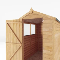 Mercia 6x4 Ft Apex Overlap Wooden 2 Windows Shed With Floor -Gardens and Outdoor mercia 6x4 ft apex overlap wooden 2 windows shed with floor5029442075099 04c
