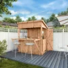 Mercia 6x4 Ft Pent Tongue & Groove Wooden Garden Bar With Single Door -Gardens and Outdoor mercia 6x4 ft pent tongue groove wooden garden bar with single door5029442007250 02i