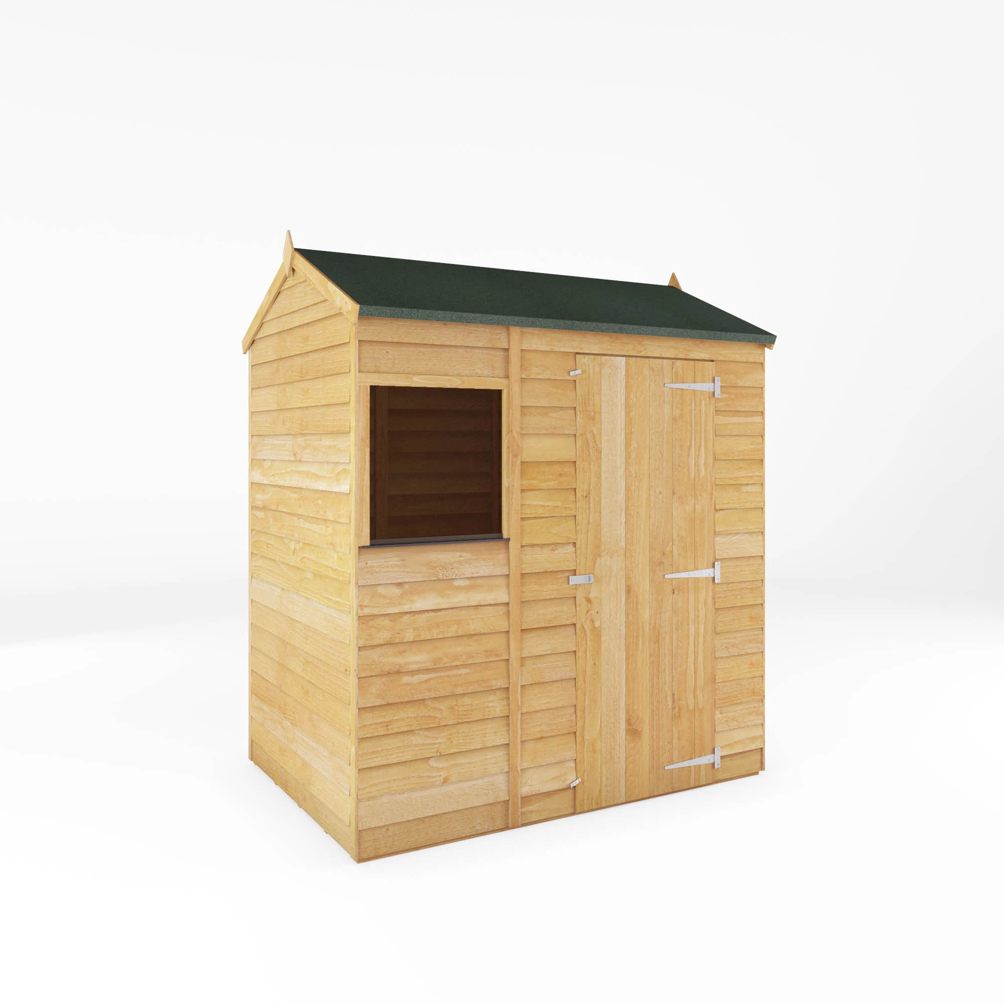 Mercia 6x4 Ft Reverse Apex Overlap Wooden Shed With Floor 4 Mercia 6x4 Ft Reverse Apex Overlap Wooden Shed With Floor - Image 2