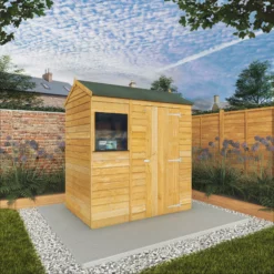 Mercia 6x4 Ft Reverse Apex Overlap Wooden Shed With Floor 17 Mercia 6x4 Ft Reverse Apex Overlap Wooden Shed With Floor -Gardens and Outdoor mercia 6x4 ft reverse apex overlap wooden shed with floor5029442076959 01i