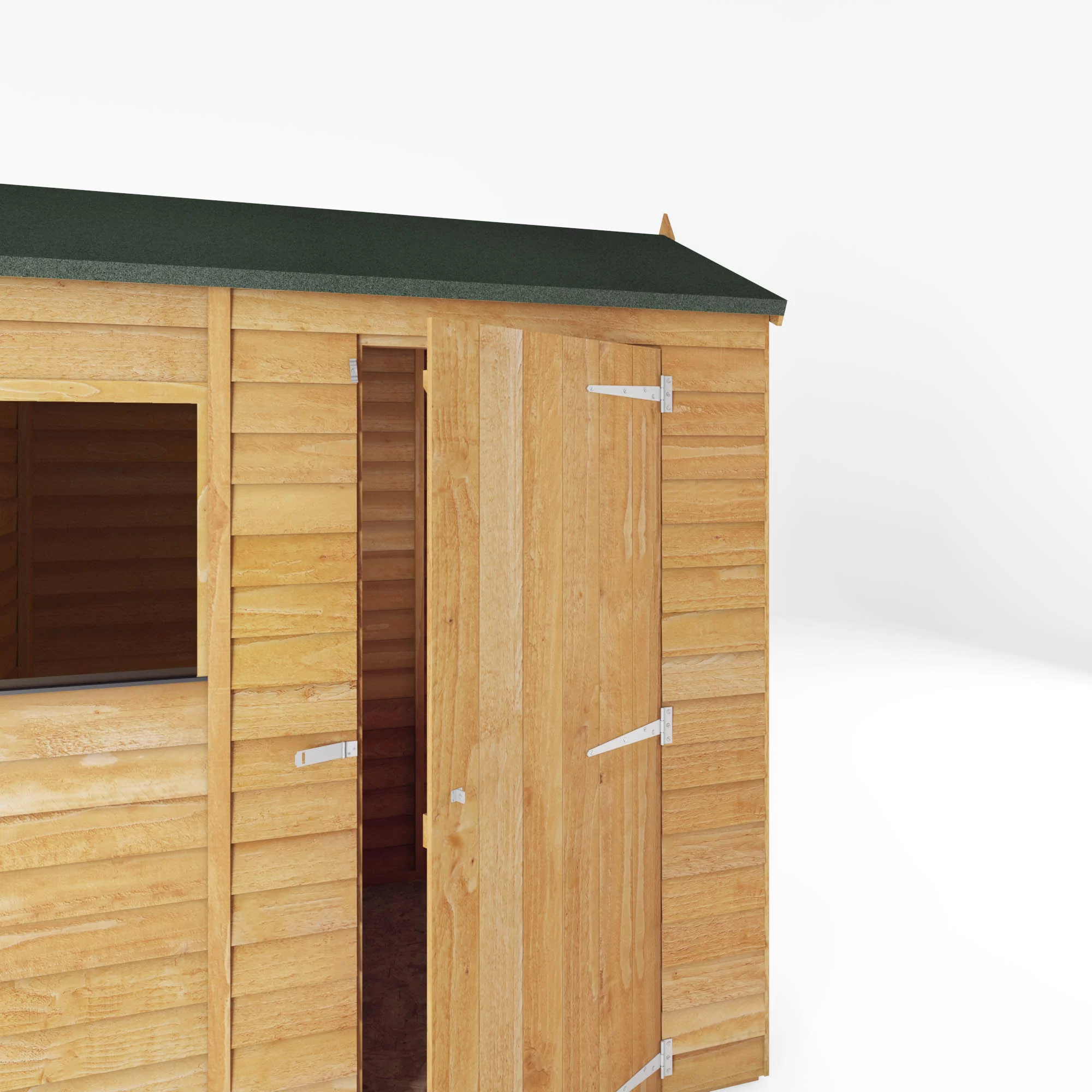 Mercia 6x4 Ft Reverse Apex Overlap Wooden Shed With Floor 7 Mercia 6x4 Ft Reverse Apex Overlap Wooden Shed With Floor - Image 5