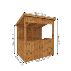 Mercia 6x4 Pent Tongue & Groove Garden Bar -Gardens and Outdoor mercia 6x4 pent tongue groove garden bar5029442002538 01t BQ