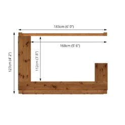 Mercia 6x4 Pent Tongue & Groove Garden Bar -Gardens and Outdoor mercia 6x4 pent tongue groove garden bar5029442002538 02t BQ