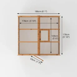 Mercia 6x6 Greenhouse With Flap Vent -Gardens and Outdoor mercia 6x6 greenhouse with flap vent5029442087856 02i bq