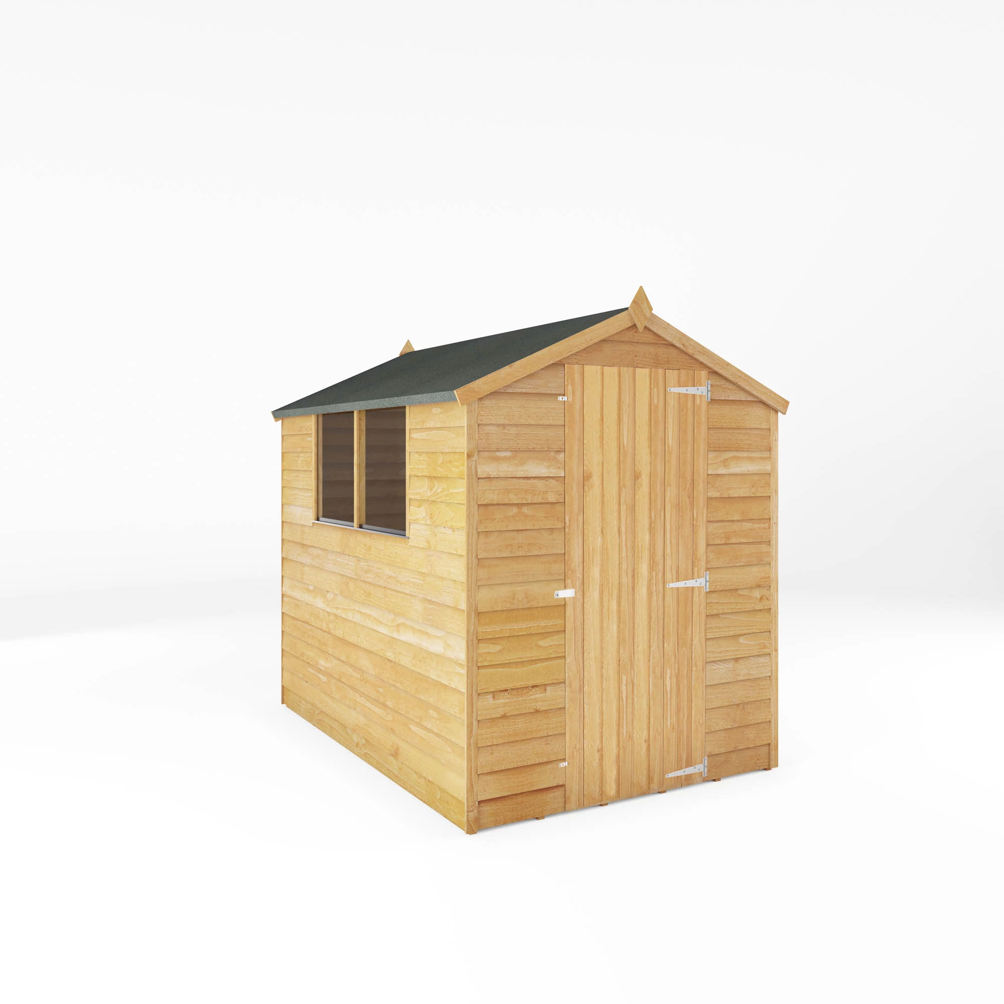Mercia 7x5 Ft Apex Overlap Wooden Shed With Floor & 2 Windows 4 Mercia 7x5 Ft Apex Overlap Wooden Shed With Floor & 2 Windows - Image 2