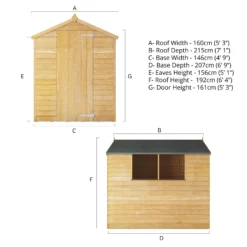 Mercia 7x5 Ft Apex Overlap Wooden Shed With Floor & 2 Windows 20 Mercia 7x5 Ft Apex Overlap Wooden Shed With Floor & 2 Windows -Gardens and Outdoor mercia 7x5 ft apex overlap wooden shed with floor 2 windows5029442075105 01t